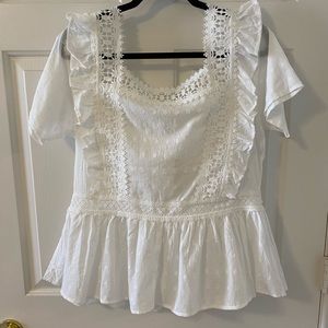 White Lace Blouse-Brand New